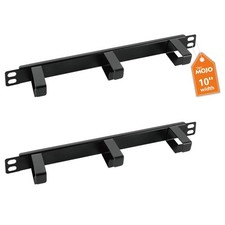 2 PCS 0.5U Horizontal Cable Manager 3 DRings Rackmount Fits 10 Inch Server picture