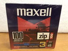 Maxell 100 MB Blank Zip Disks 3-Pack IBM Formatted Sealed picture