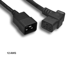 [10X] 10ft 12 AWG Power Cable Right Angled C19 to C20 20A/250V SJT Data Center picture