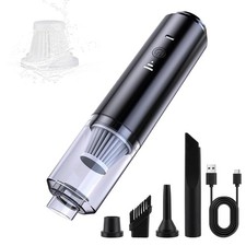 IFTHFOUR Computer Vacuum Cleaner Cordless, Strong Suction & Handheld, Black picture