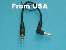 3X 2ft DC 3.5mm TRRS 4Pole 90° Male to Angled 90° Male Stereo Audio Cable picture