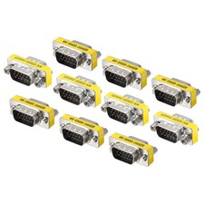 10 x VGA Coupler VGA Gender Changer Connector 15 Pin Male to Male  Conversion picture