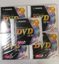 Ridata Double Layer Dvd + R DL 5 Pack 2.4x 240 Minute 8.5 Gb Sealed in BOX picture