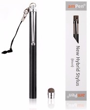 amPen Hybrid Stylus for iPad | iPhone | Samsung Galaxy Phones/Tablets (Black) picture