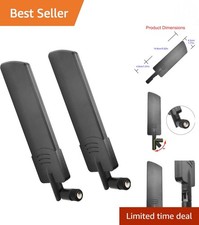 Lightweight 10 dBi 4G LTE Antenna SMA Male with Wide Frequency Range – Set of 2 picture