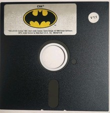 Vintage Ocean Software 1989 Batman The Game Commodore 64 Floppy Disk Only picture