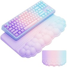 Computer Keyboard Stand Pad with Wrist Rest Colorful Cloud Keyboard Pad Suppo... picture