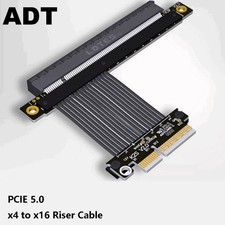 ADT Pcie5.0x4 to X16 Speed Flexible Cable w/Baffle Gen5 Steerable Lengthened 1U picture