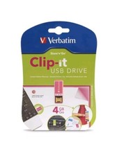 Verbatim Smartdisk 4GB Clip-It USB Drive, Pink picture