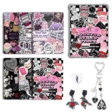 6 pcs Inserts for -Reader Clear Case and 2 pcs Charms Charm Set, Dark Romance... picture
