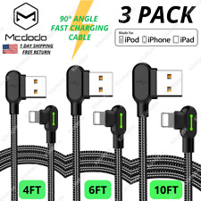 Mcdodo 90° Right Angle USB Charge Cord Charger Cable Data Sync For iPhone 13 8 X picture
