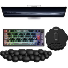 TECKNET Cloud Mouse Pad with Wrist Rest, Ergonomic Large, Black picture