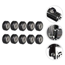 10Pcs Durable Plastic Passive Round Pulley Wheels with Ball Bearings for Printer picture