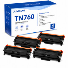 TN760 High Yeild Toner Cartridge 4Pack for TN760 HL-L2370DW MFC-L2710DW TN-760 picture