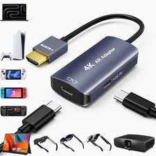 AR Glasses HDMI to USB C Adapter 4K@60Hz, XR Converter with Play and Charge... picture
