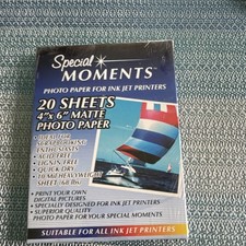 Special Moments Matte Photo Paper 4x6 68 lbs 20 Sheets Inkjet White SALE PRICE picture