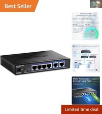 High-Speed TEG-S762 6-Port Switch - 60Gbps, Metal Construction, Wall Mountable picture
