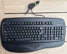 Vintage Belkin F8E885-BLK USB Ergonomic Desktop Keyboard Black - (Tested Works) picture