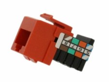Leviton 41108-RO8 Voice Grade QuickPort Connector, 8-Wire, Orange picture
