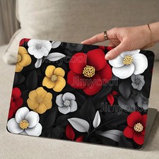 2Pcs Floral Waterproof Scratch Resistant Vinyl Vinyl Stickers for Laptops picture