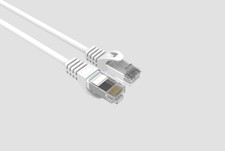 CAT6 Slim Ethernet Patch Cable White 1FT 10 PACK picture
