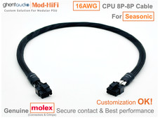 ⚡️16AWG CPU 8P Cable for Seasonic PRIME Titanium TX850 TX1600 ...-📏70cm/27 inch picture