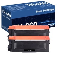 TN660 2BK High Yield Toner Cartridge Replacement for Brother DCP-L2540DW Printer picture