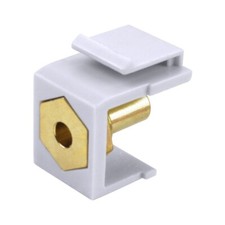 Construct Pro™ Solder Tab Keystone Jack Insert (Female Banana Plug, White) picture