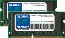 512MB (2 x 256MB) PC100 100MHz 144-PIN SDRAM SODIMM MEMORY RAM FOR LAPTOPS picture