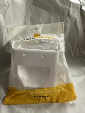 NEW Data Comm Electronics, #45-0002-WH, White, 2-gang Recessed Cable Plate picture