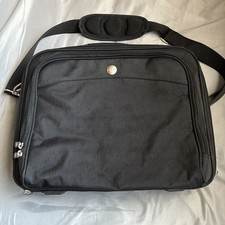 Dell Black Laptop Messenger Bag Briefcase Shoulder Strap Padded Multi Pocket picture
