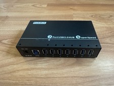 Sipolar 7-Port USB 3.0 Industrial Powered Hub A-173 w/ 36W Power Adapter picture