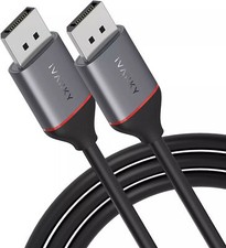 DisplayPort to Display Port Cable DP Male to Male Cord 4K HD Latches 6.6ft picture