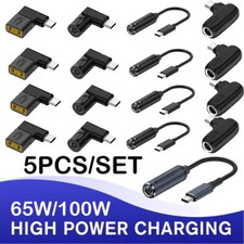 5Pcs 100W/65W Laptop Charger Converter USB Type C Power Charging Cable Adapter picture
