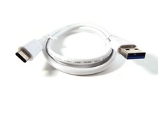 USB C to USB A White Premium Charging Data Cable 3Ft 1M 56k Ohm USA SELLER  picture