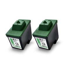 2x ECO Ink BLACK for Lexmark Z-512 X-1110 Z-603 X-2250 X-72 X-1130 X-1270 picture
