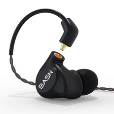 BASN Metalen 4 Drivers in-Ear Monitor Headphones, Wired Earbuds, Matt Black picture