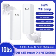 Pair 1200Mbps Gigabit WiFi Bridge 5KM Point to Point Wireless Bridge Outdoor CPE picture