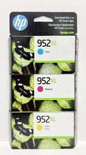 HP 952XL High-Yield Cyan/Magenta/Yellow 3-pk color Genuine Ink Cartridges picture