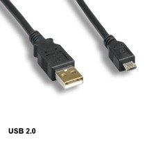 KNTK 3ft USB 2.0 Type A to Micro B Cable Digital Camera Phone PDA MP3 PS4 Black picture