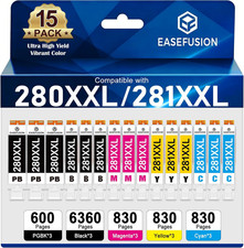 15 Pack 280 XXL 281 XXL Ink Cartridges Compatible for Canon Printers picture