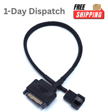 YiKaiEn SATA to 3/4 Pin Fan Adapter 10.6in PC Case Cable picture