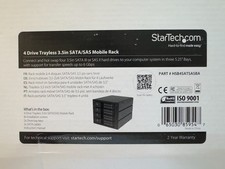 Startech.com 4 Drive Trayless 3.5in SATA/SAS Mobile Rack #HSB4SATSASBA - New picture