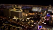 Landscape tilt shift cityscape las vegas lights night Custom Gaming Mat Desk picture
