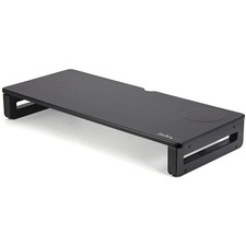 StarTech Monitor Riser Stand with Wireless Charging Pad, 15W Qi Charger for picture
