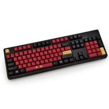 117 Keys Set PBT Custom Keycaps OEM Profile Japanese Legends Keycaps Samurai Red picture