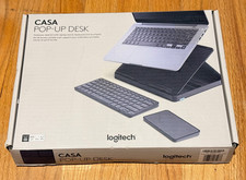 Logitech Casa Pop-Up Desk 920-011236 Keyboard Touchpad Laptop Stand Open Box picture