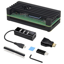 Aluminum Heatsink Case Kit for Raspberry Pi Zero 2 W | with GPIO Header, OTG Hub picture