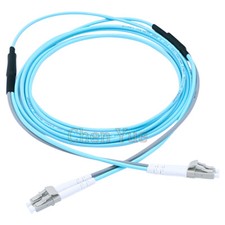50M 10G OM3 Armored Cable Fiber Patch Cord LC to LC 3.0mm MM 50/125 Duplex picture