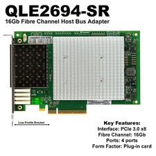 U85017 QLogic QLE2694SR 16Gb Quad Port FC PCIe Gen3 x16 HBA Card High Pe G1N picture